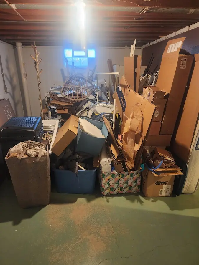 Roll-off dumpster container at job site for 4 Yard Dumpster Rental in Kalaeloa